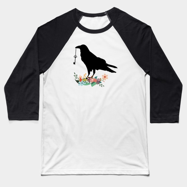 Crow Baseball T-Shirt by friendidea